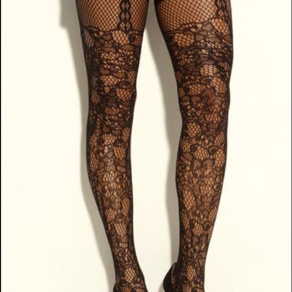 Betsey Johnson Faux Garter Fish Nets.